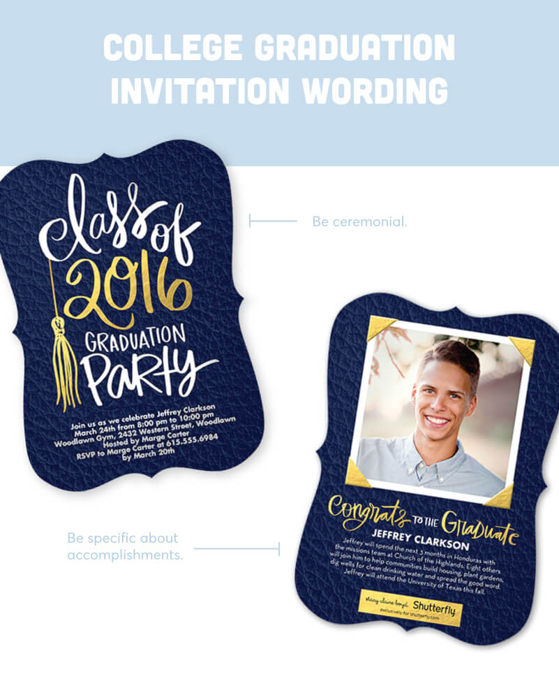 wording ideas congratulations graduation for Guide 2018 Invitation  Wording Graduation  Shutterfly