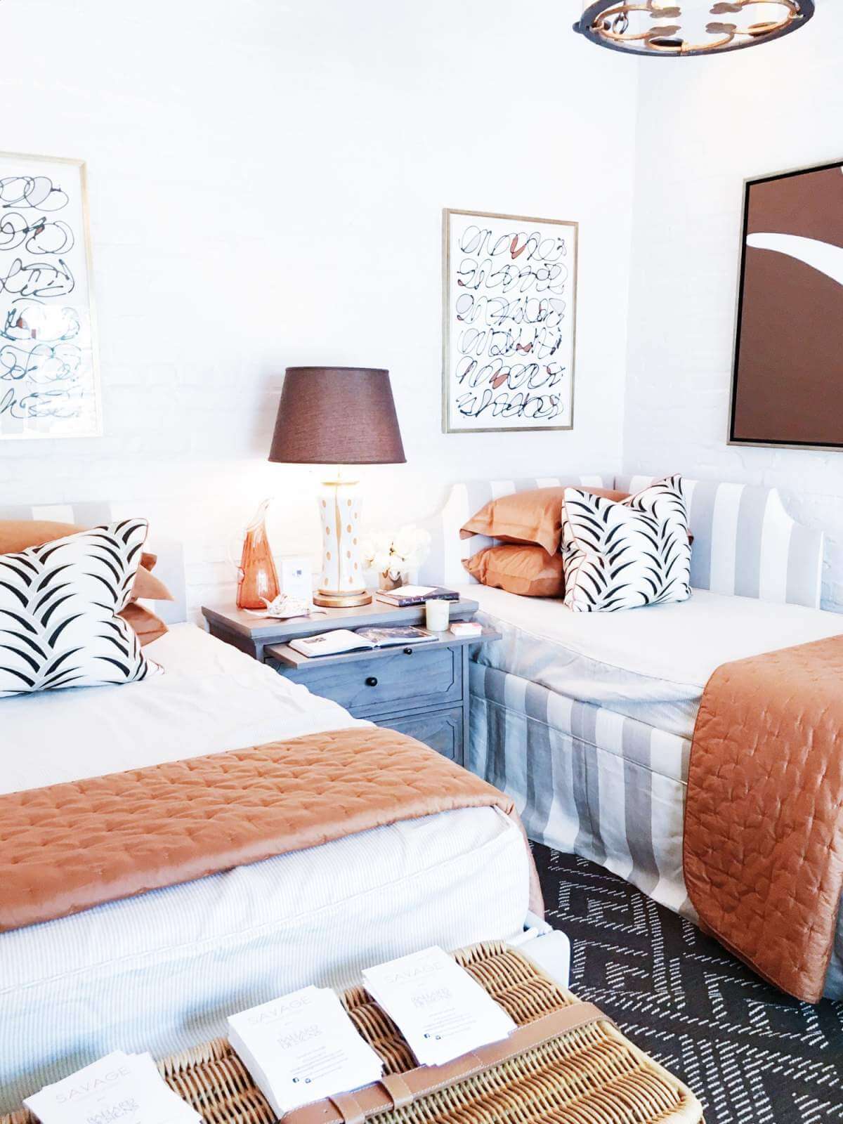 guest room ideas burnt orange themed