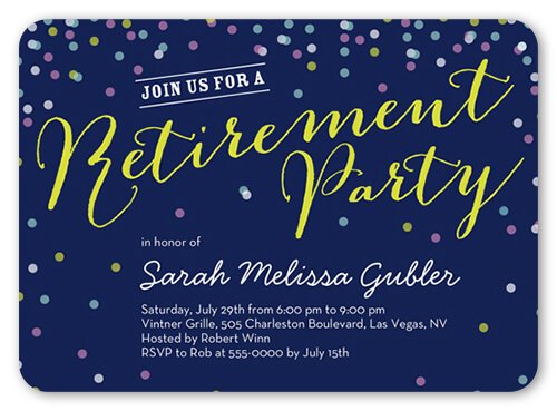 retirement party invitation wording samples