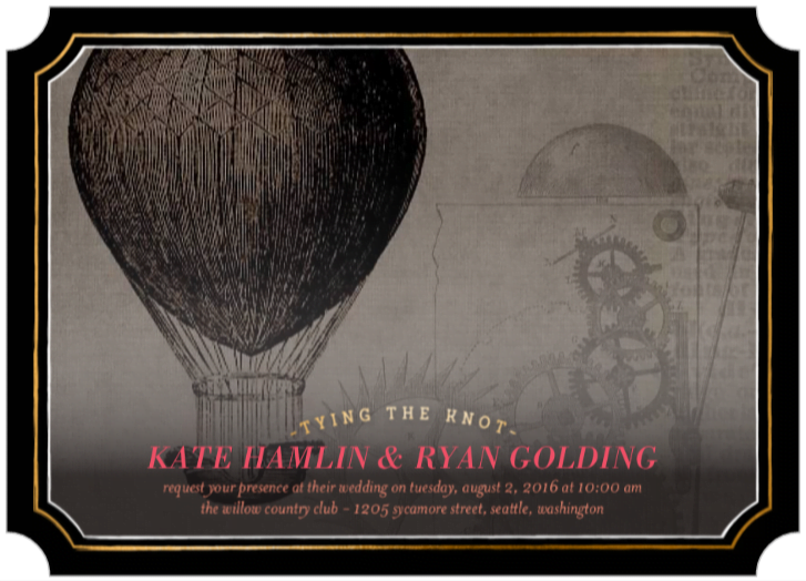 5 Inspired Steampunk Wedding Invitations Shutterfly