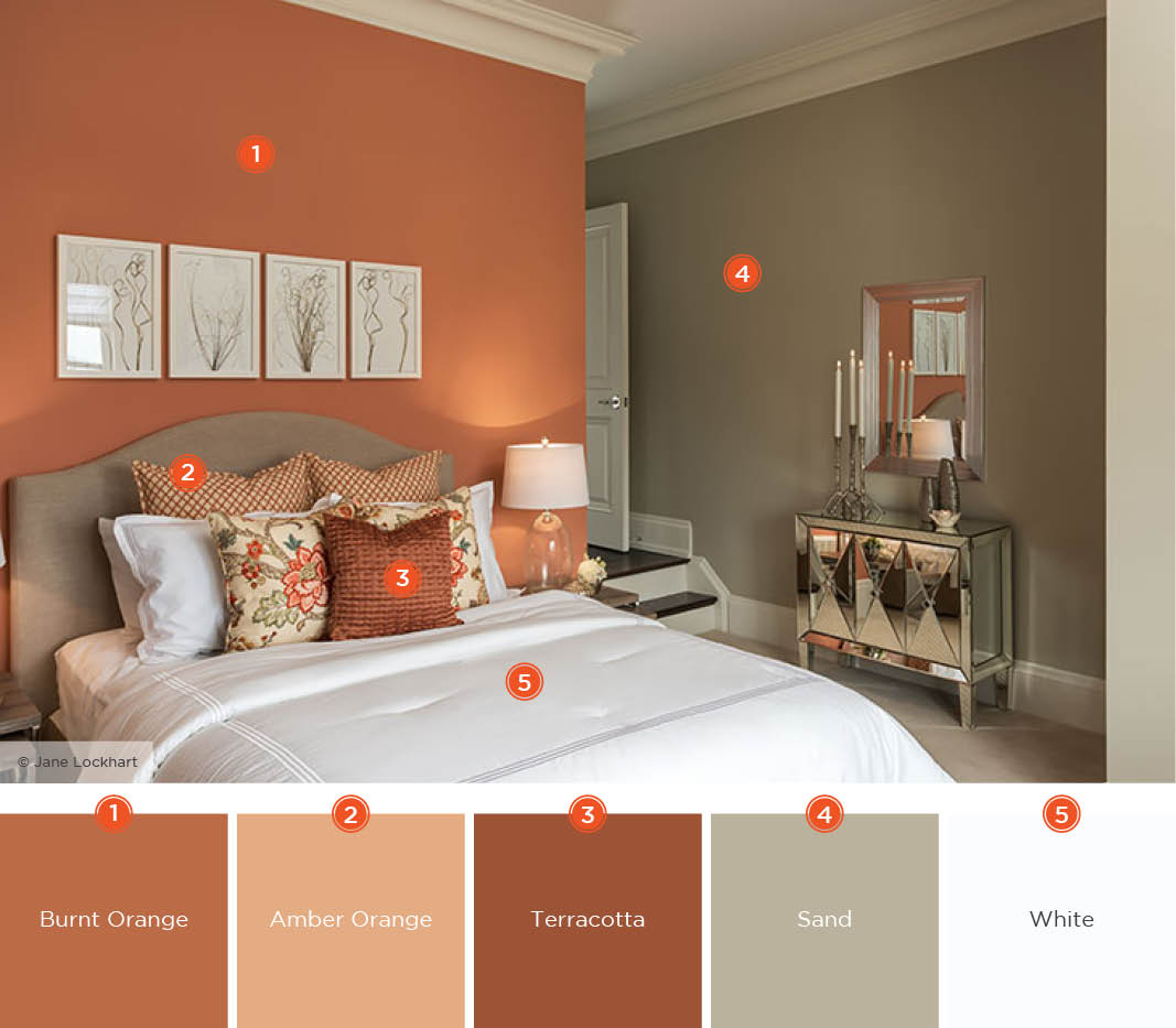 Orange And Brown Bedroom Ideas Design Corral