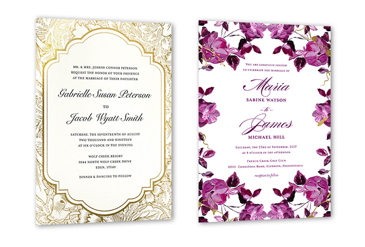Sample Wedding Invitation Cards Templates 2