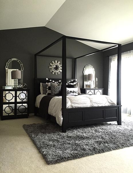 10 bí quyết black decor bedroom ideas cho phòng ngủ mang phong cách trang trí đen