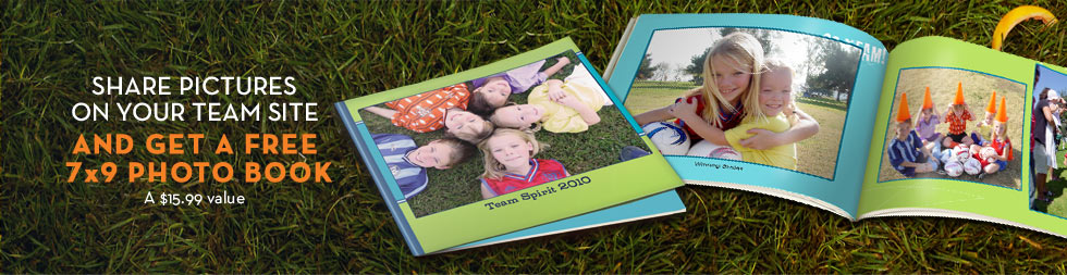 Share pictures on your Team site and get a free 7x9 photo book