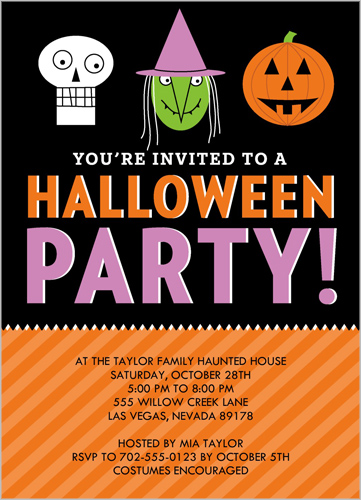 5x7 Halloween Invitation | Holiday Invitations